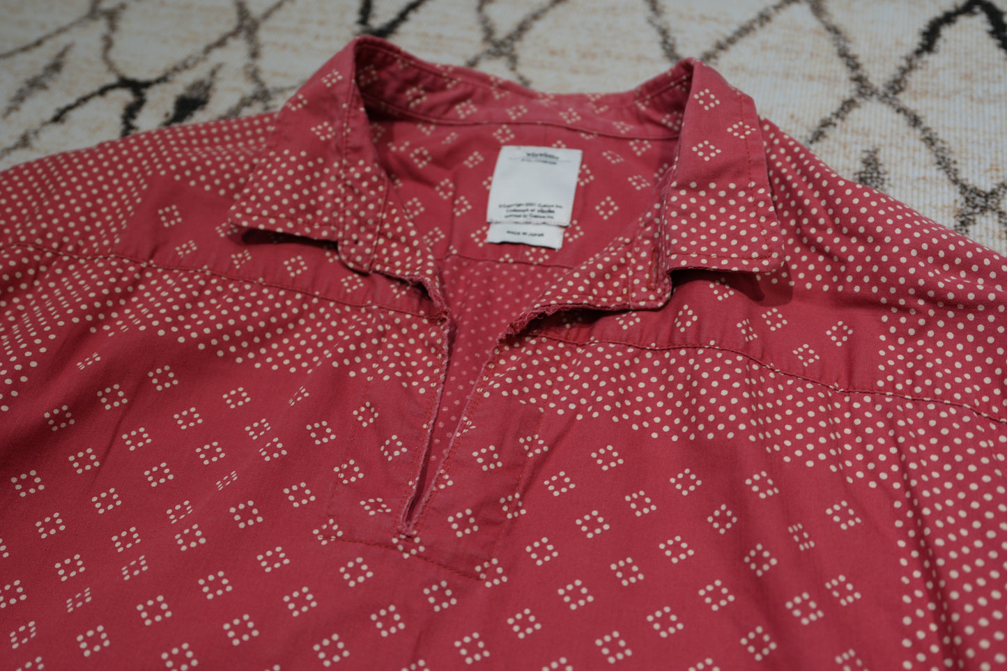 Visvim 14SS Kerchief Dot Tunic Shirt Red