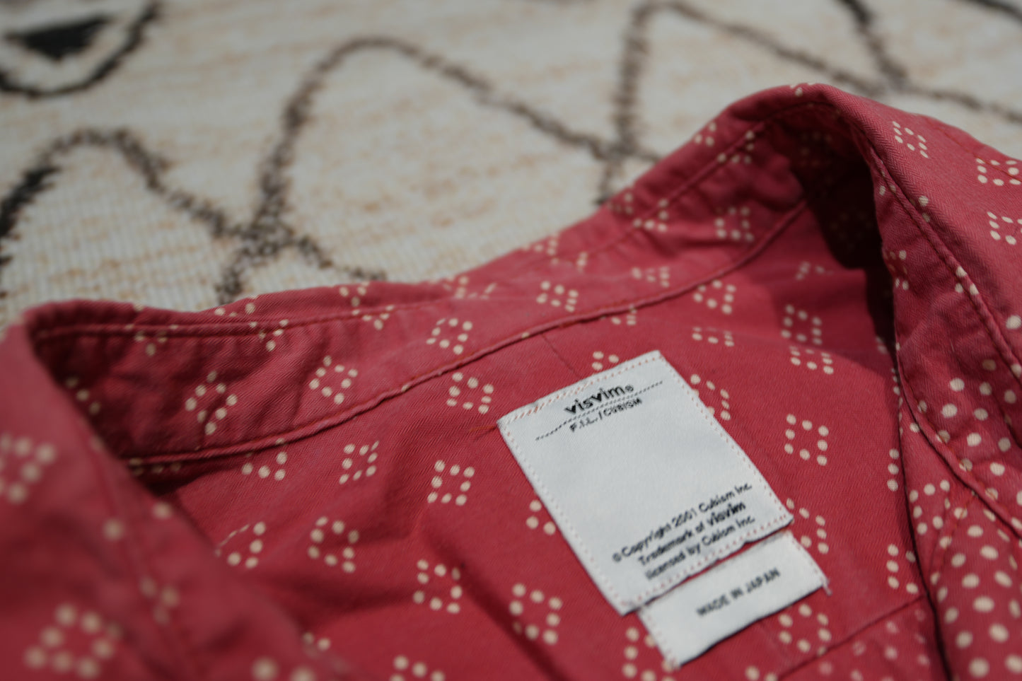 Visvim 14SS Kerchief Dot Tunic Shirt Red