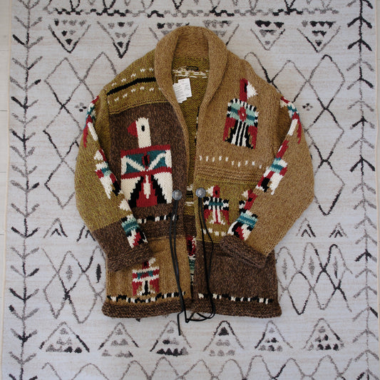 Kapital Hand Knit Cowichan Santo Domingo Patchwork Cardigan