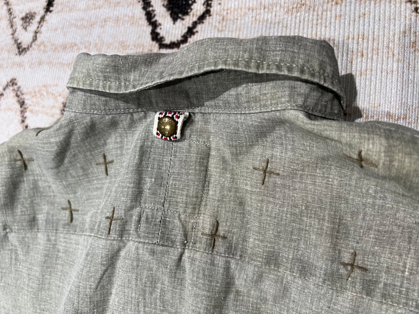 Visvim 14SS Kerchief Cross Stitch Tunic Shirt