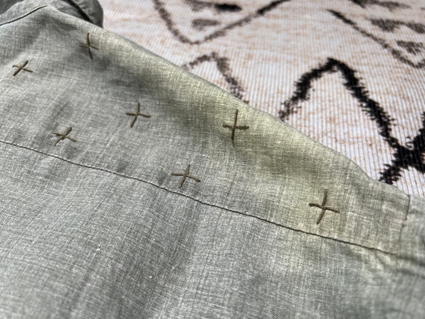 Visvim 14SS Kerchief Cross Stitch Tunic Shirt