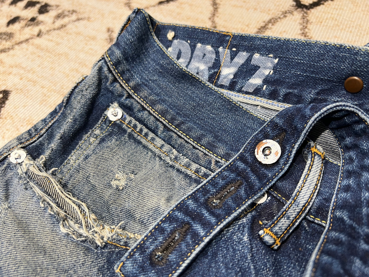 Visvim 19AW SS Travailler Braces Dry Denim-7