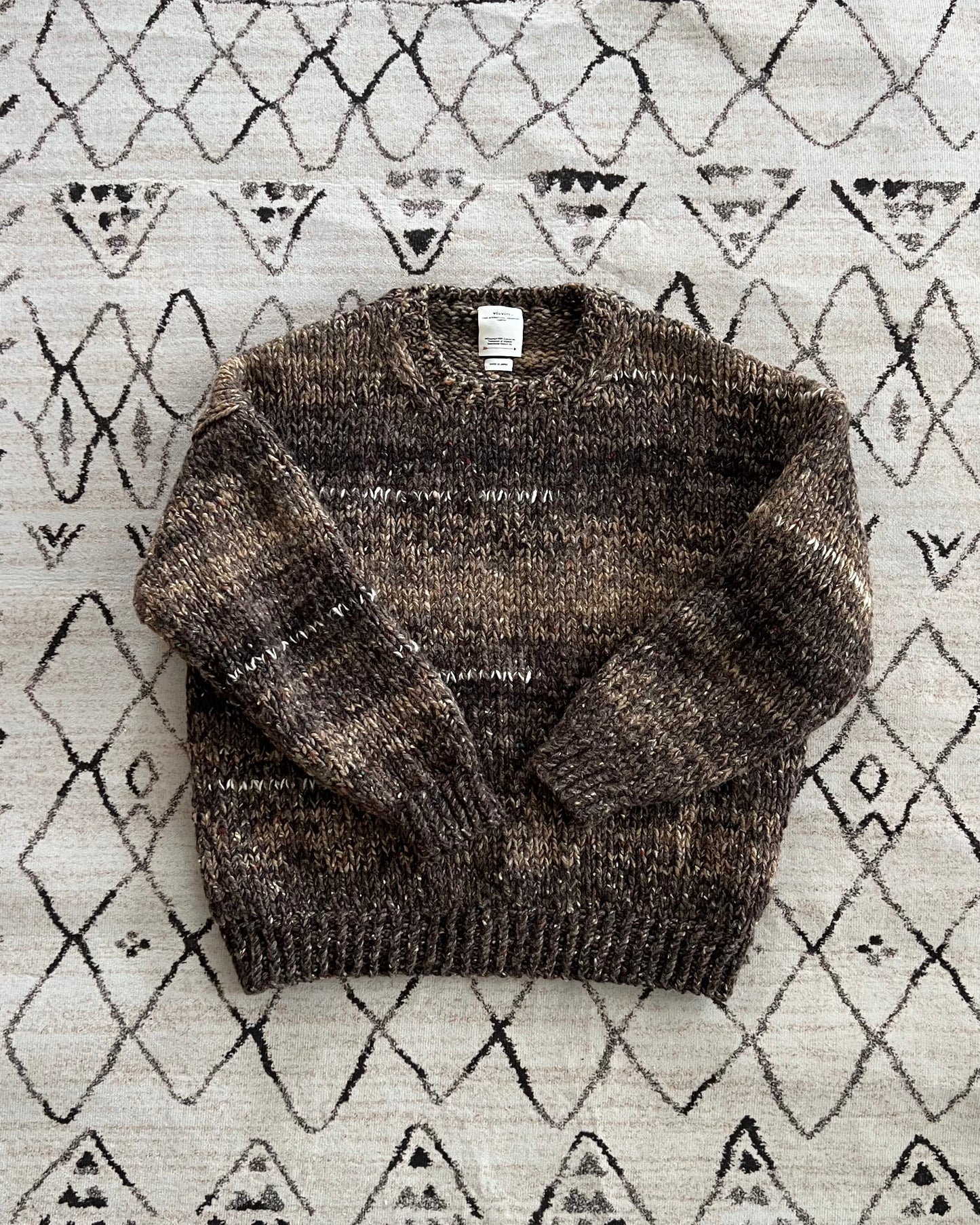 Visvim 21AW Amplus Crew Gardient Hand Knit
